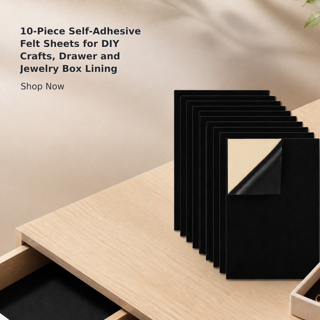 10-Piece Self-Adhesive Felt Sheet Set